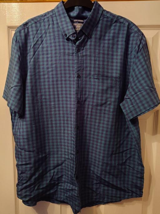  — Mens blue/black checked shirt size L
