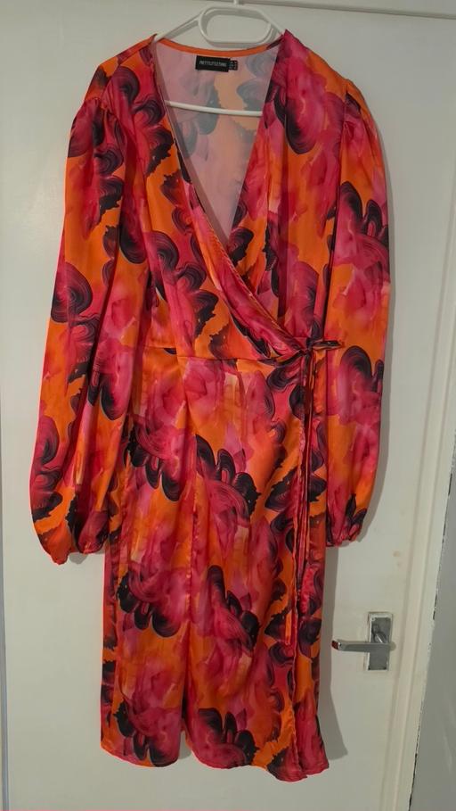  — coloured wrap dress