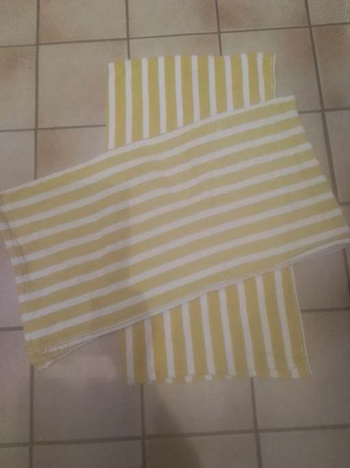  — ONE PAIR OF STRIPED BATH TOWELS