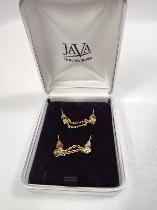  — STERLING SILVER GILT MULTI-PIERCING EARRINGS.
