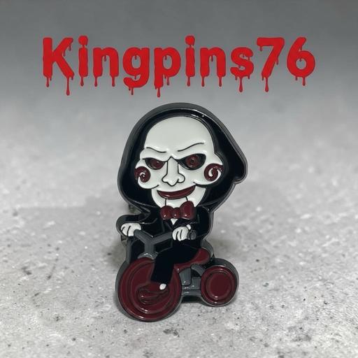  — Saw Billy On His Trike Horror Pin