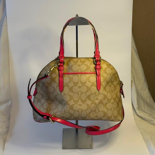  — Coach Peyton Signature Cora Domed bag pink