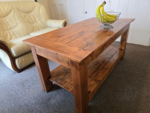  — Hand made from solid wood, rustic coffe table
