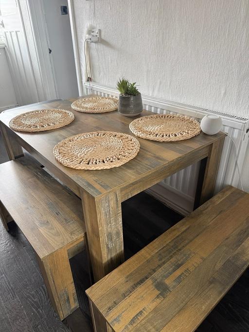  — Kitchen table and 2 benched
