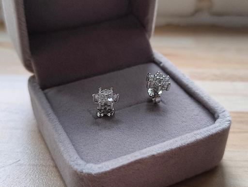 — Silver Snowflake Stud Earrings