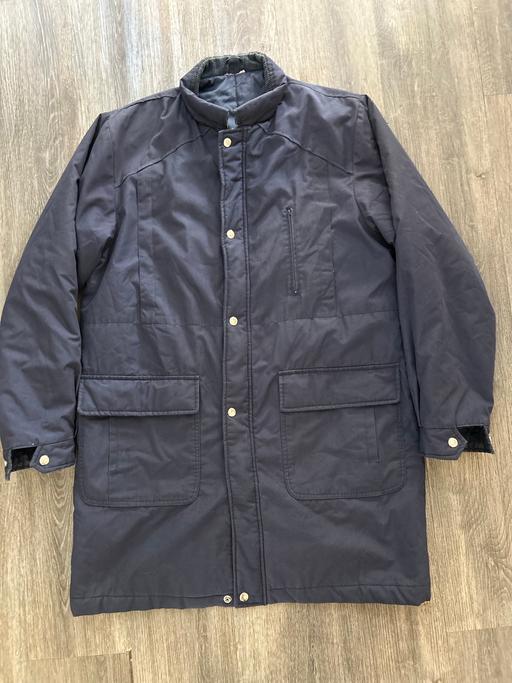  — Vintage navy padded longline coat