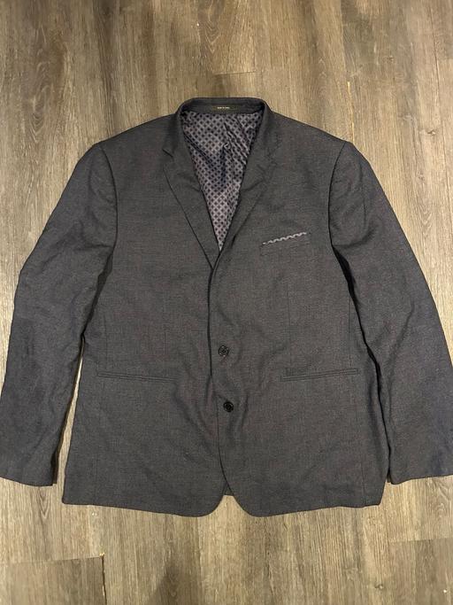  — Primary men’s suit blazer grey