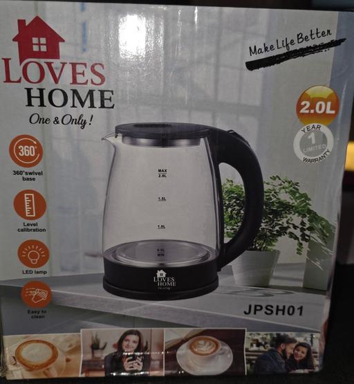  — brand new glass kettle in box