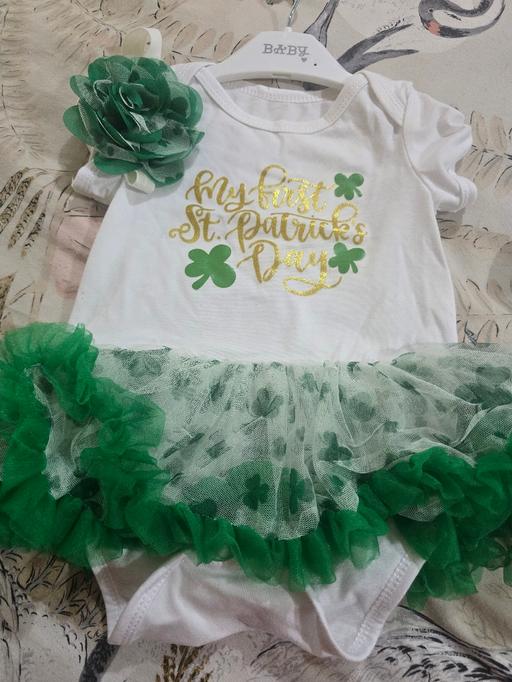  — 6-9 months baby girls St Patrick's say set