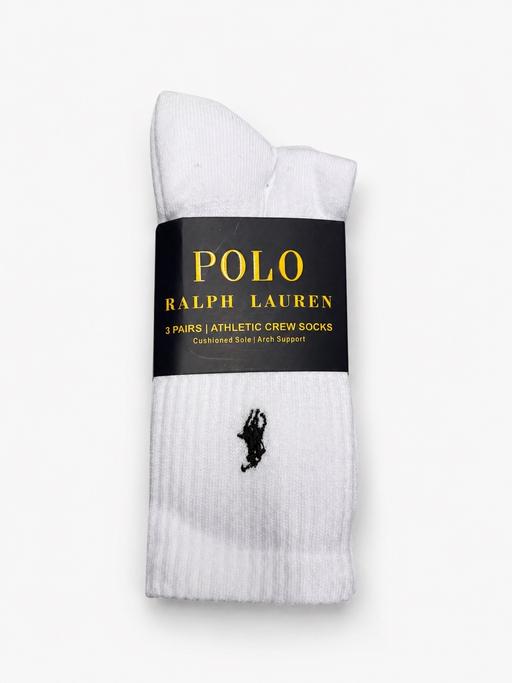  — Polo Ralph Lauren White Crew Cushion Socks