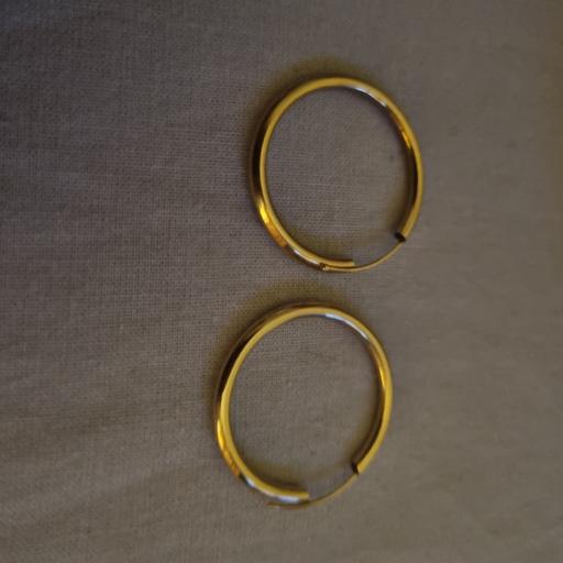  — 9ct gold round earings
