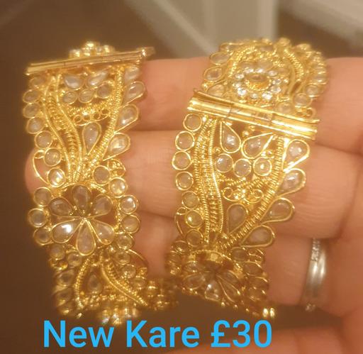  — Gold Plated 2 asian  screw Bangles