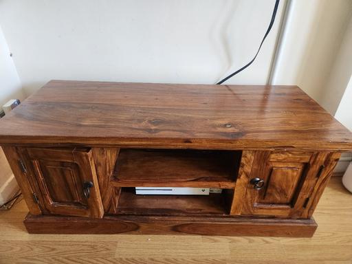  — Solid Wood Rustic TV Unit / Media Cabinet – £
