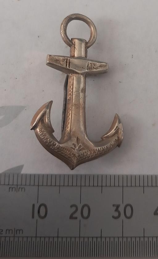  — Antique 925 Silver Victorian Anchor Brooch