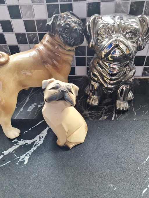  — 3 x pug ornaments