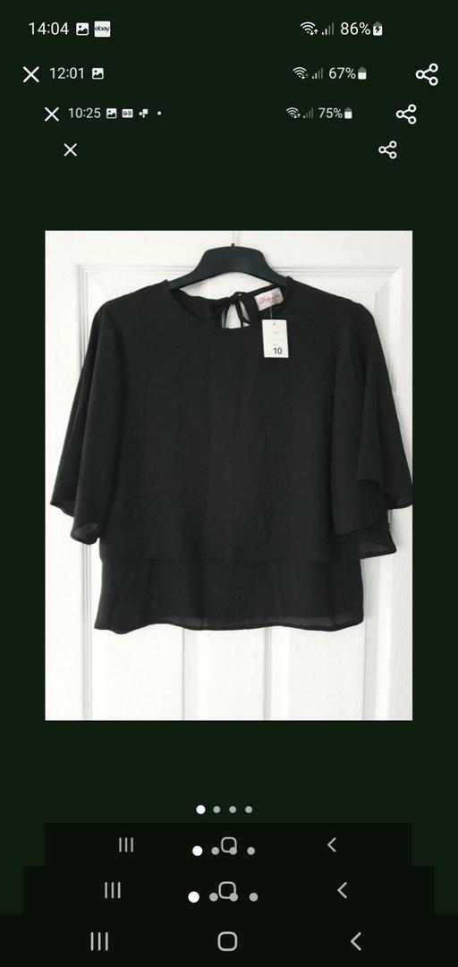  — ladies black blouse NEW