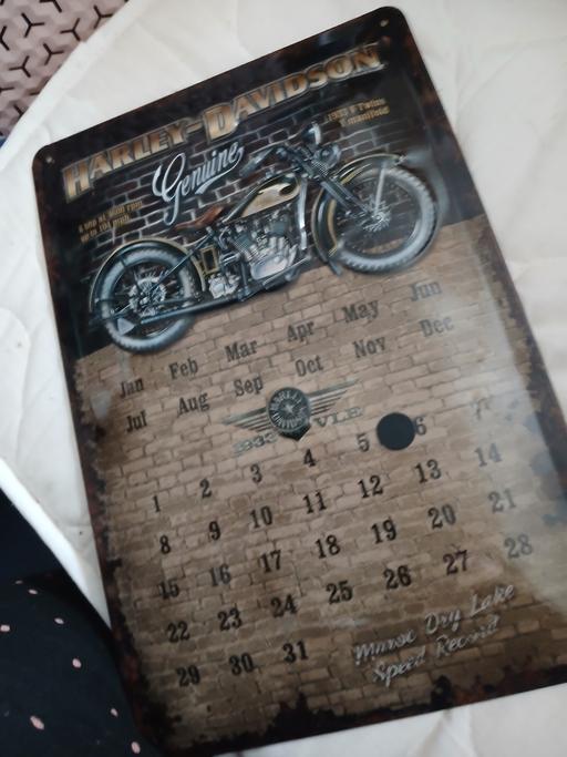  — harly davis metal calender