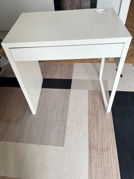  — White Work Desk with Drawer – Good Condition