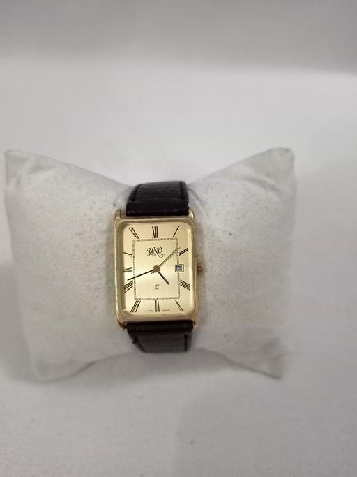  — VINTAGE UNO SWISS MADE 9CT GOLD WATCH.