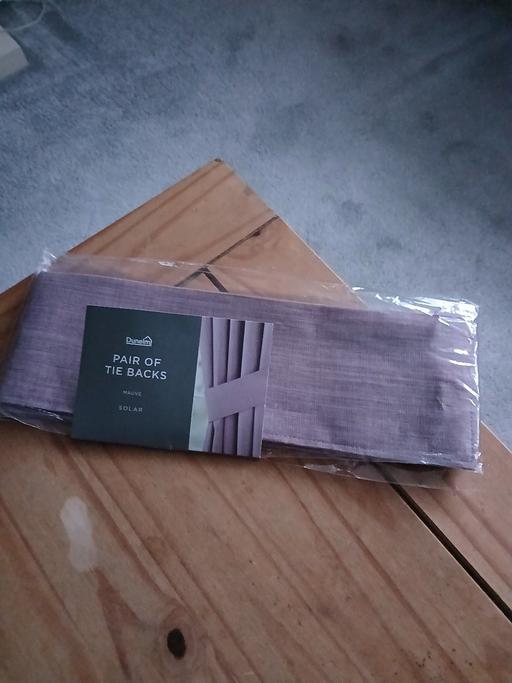  — NEW PAIR TIEBACKS..MAUVE..SOLAR..FROM DUNHELM