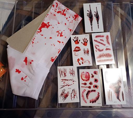  — adult bloody stockings / socks & tattoos. new