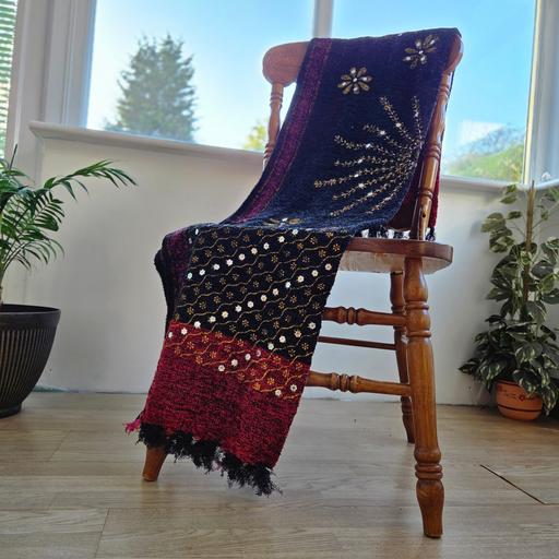  — Black Contrast Mandala Design Fuzzy Throw