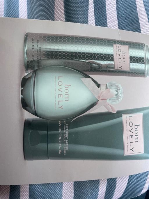  — Born Lovely perfume lotion and mist set