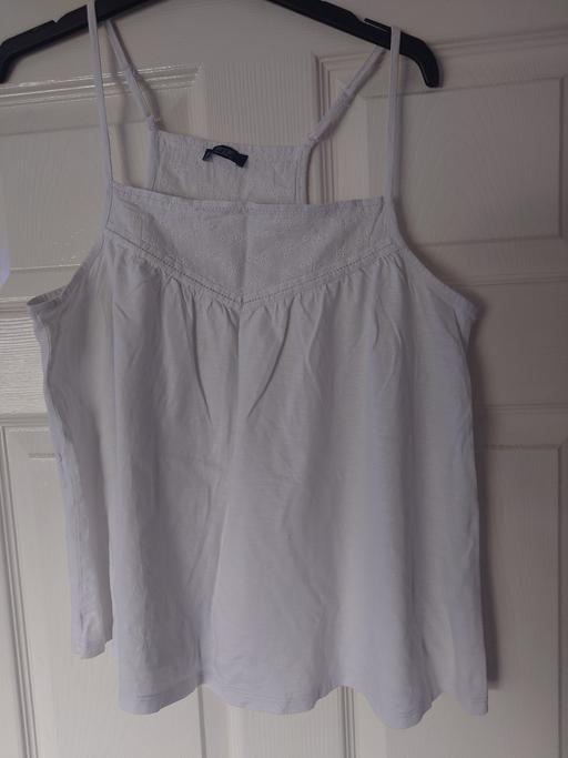  — Women's white strap top size 14