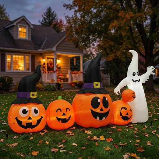  — 8FT Halloween Inflatable Pumpkin Ghost