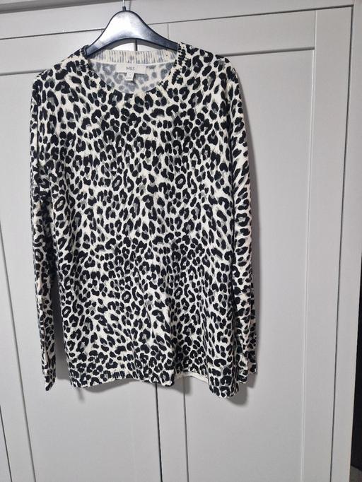  — M&S thin animal print jumper