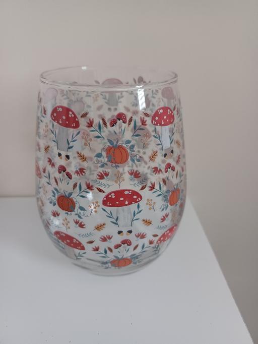  — autum glass tumbler