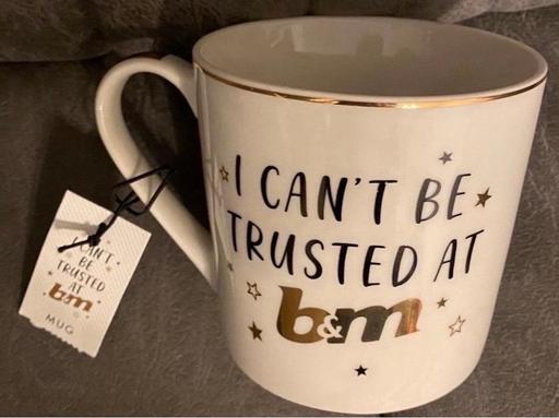  — I can’t be trusted at b&m mug