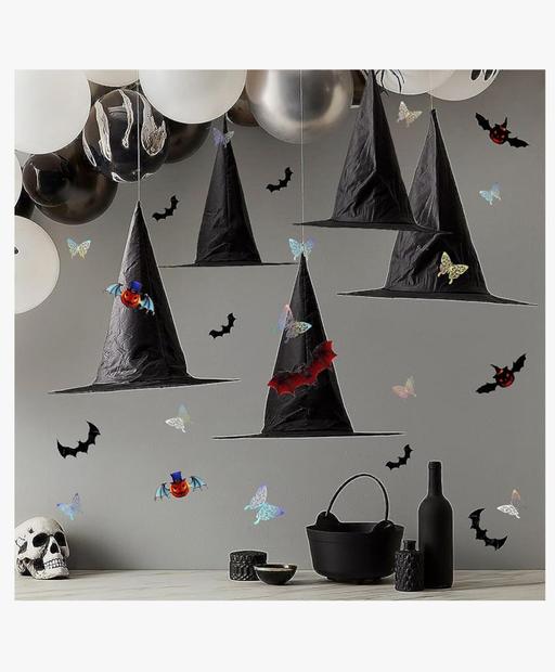  — 12 hanging witch's hats with nylon string new