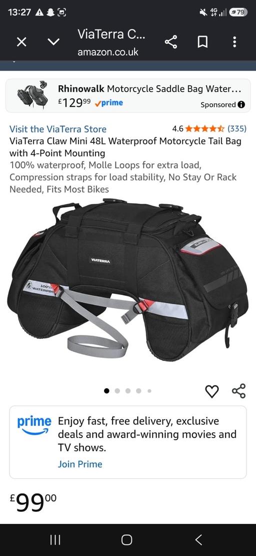  — Motor bike bag