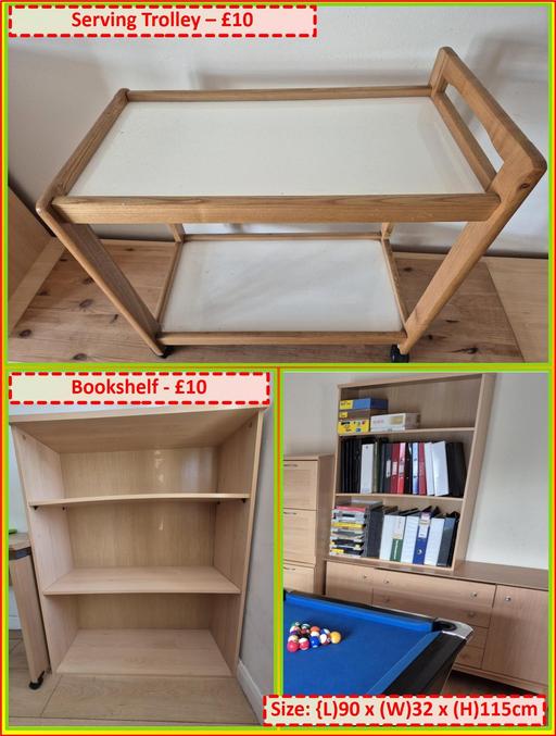  — Bookshelf or Serving Trolley on wheels.
