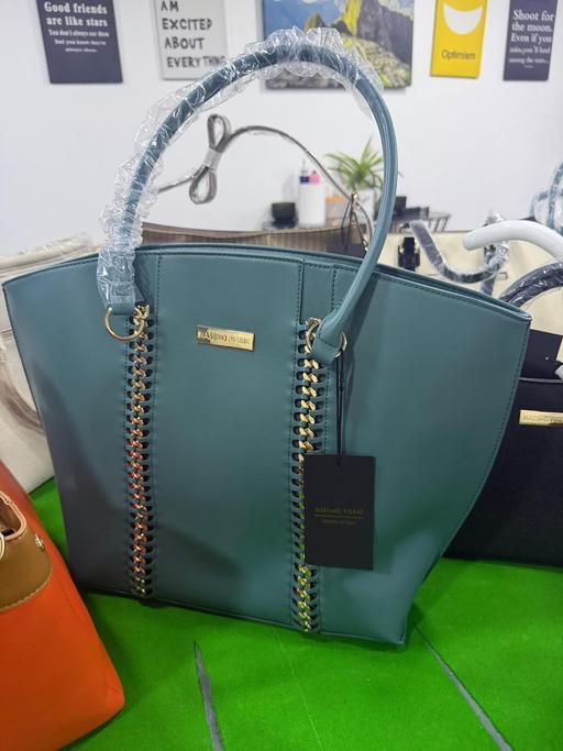  — Elegant Massimo Pierre Faux Leather Teal bag