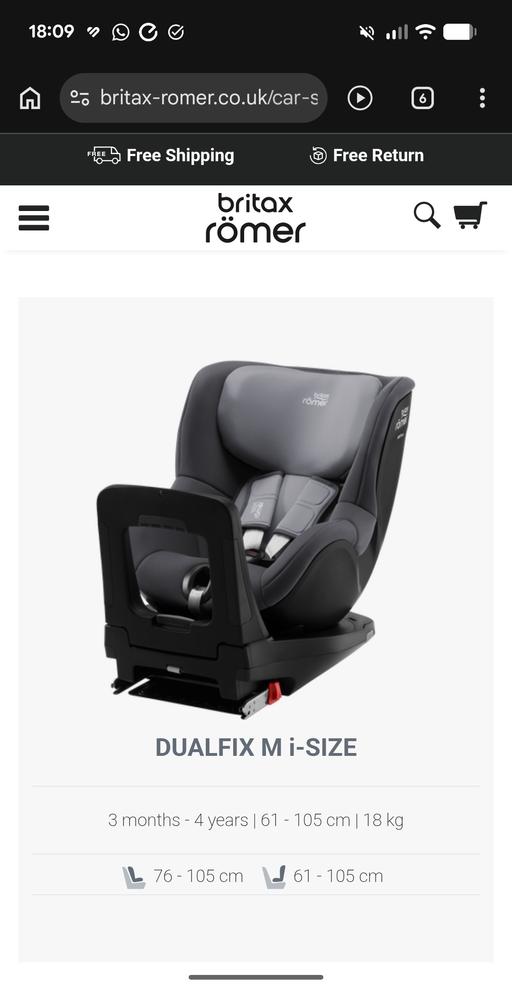  — Britax Romer child seat