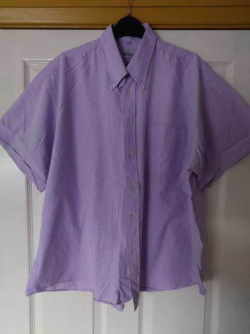  — Mens purple/white shirt size 17"