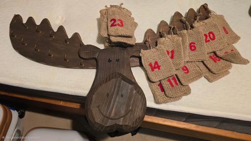  — Wooden Reindeer Advent Calendar