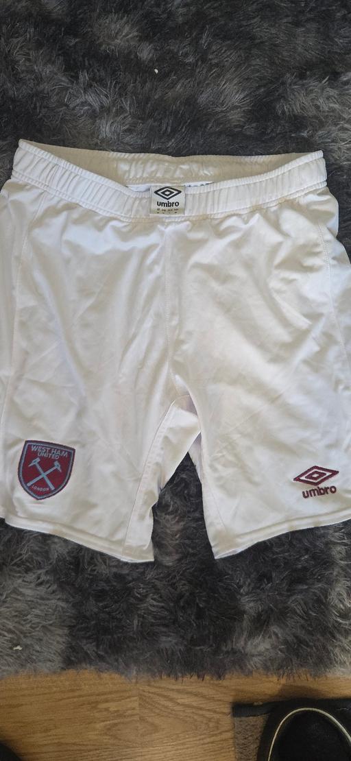  — West Ham M size shorts. never used. no tags