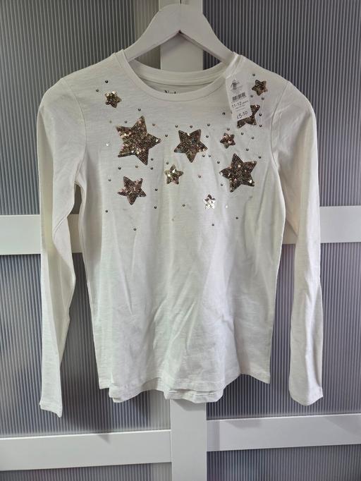 — 🌟NEW🌟 Age 11-12 NUTMEG cream/gold star top