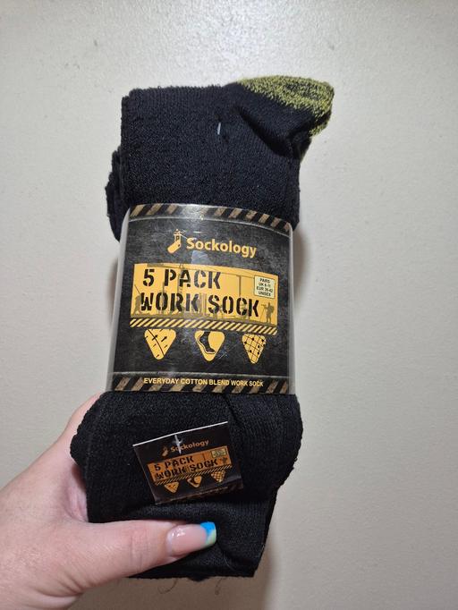  — new Mens 5pk Work Socks