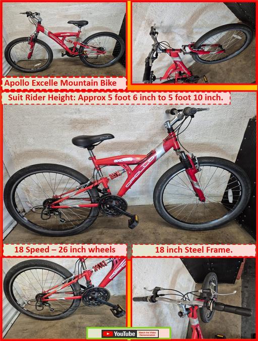  — Apollo Excelle Mountain Bike – 26 inch wheels