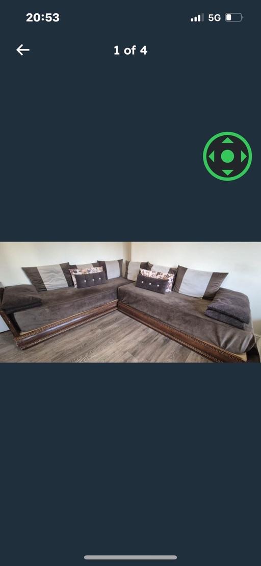  — Moroccan Engraved Wood Sofa’s Living Room