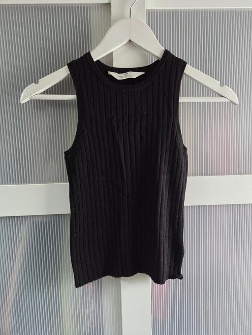 — Age 10-12 H&M black ribbed vest top