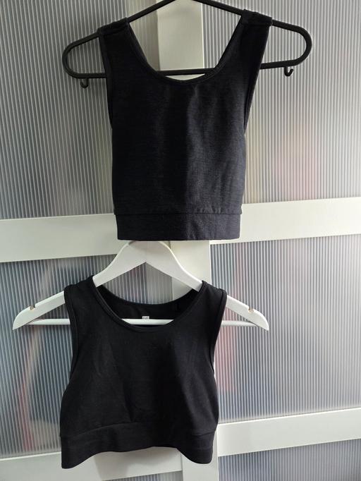  — Age 11-12 black cropped sports top