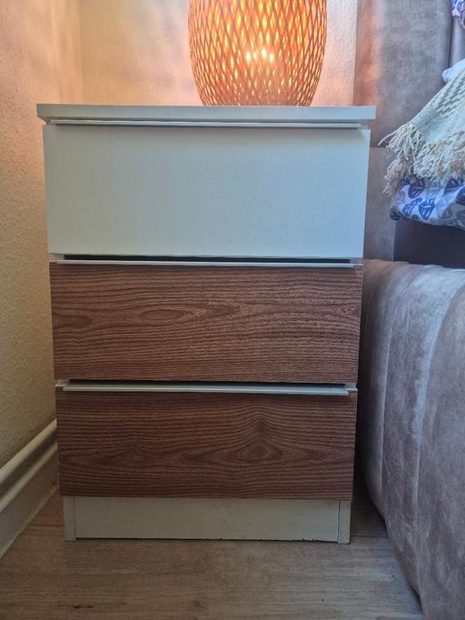 — Argos Bedside table with three drawers custom