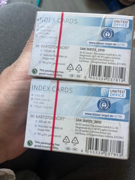  — 800 index cards a8 read info