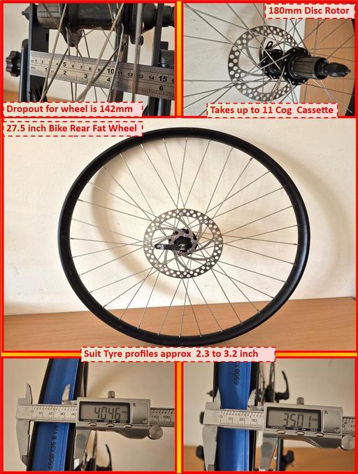 — 27.5 inch Rear Fat Wheel – For Fat Bike.