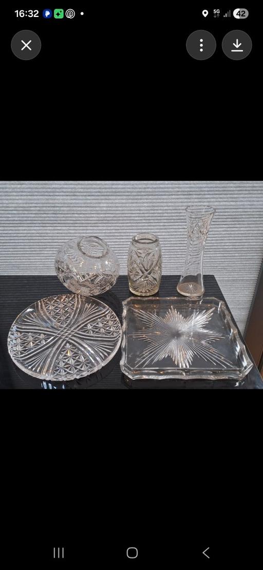  — Vintage Cut Glass & Crystalware – 5 Piece Job
